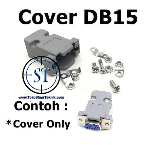 BA-170C Casing DB15 RS232 Rumah Cover Konektor Plastik DB15 VGA Solder Female Tempat DB-15 15 Pin