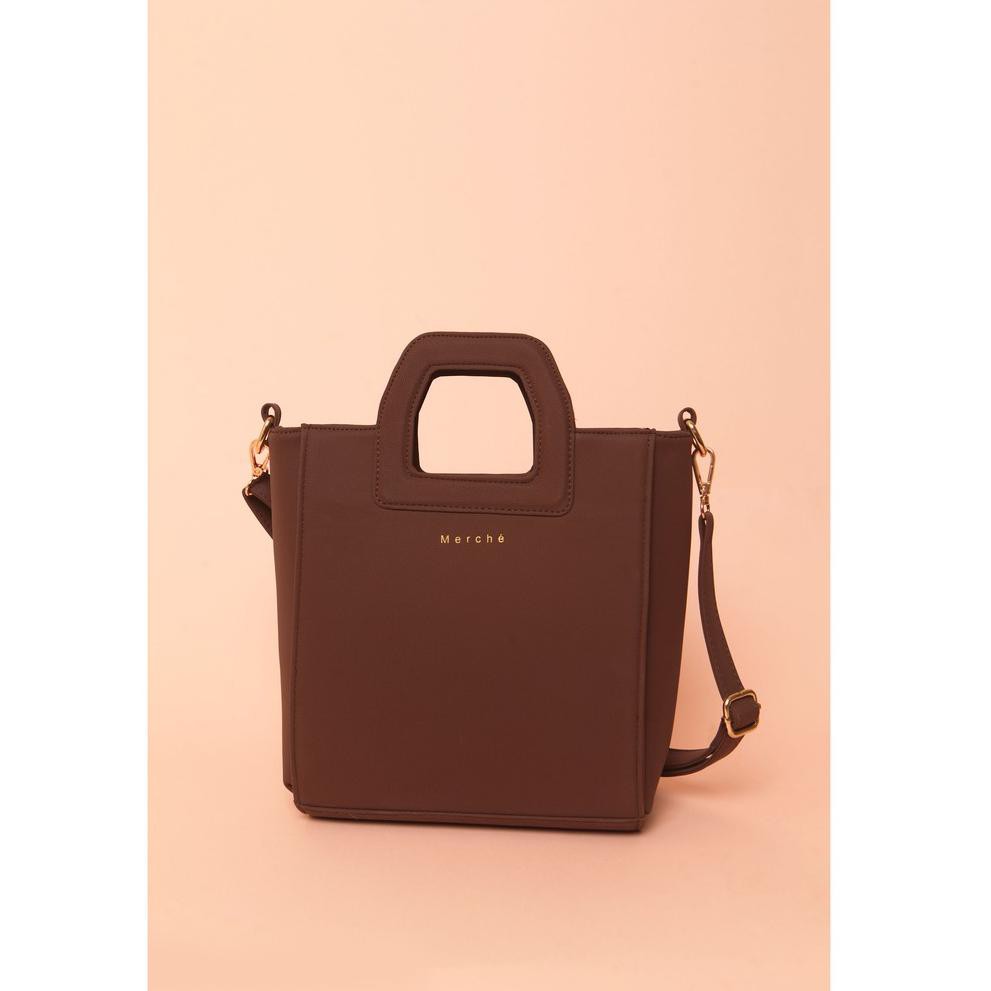 Jk6> Tas Wanita Kendall Choco Brown Merche Codee Uo9>