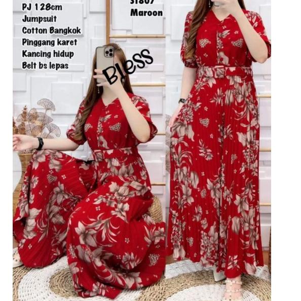 Harga Murah.. JUMPSUIT CERUTY PLISKET WANITA