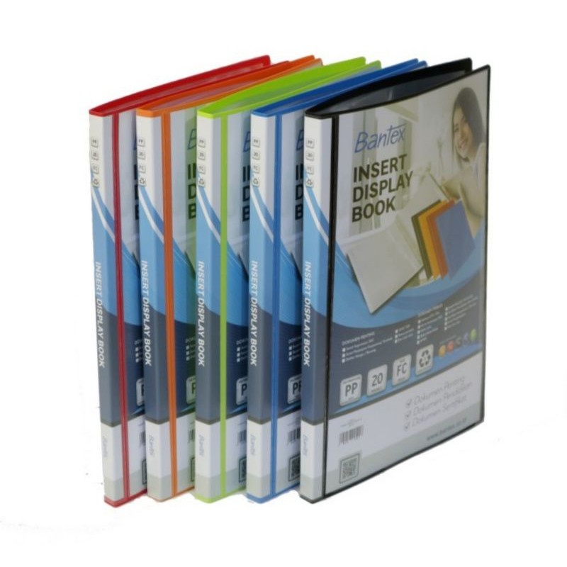 

BANTEX INSERT DISPLAY BOOK PP FOLIO 20 POCKET