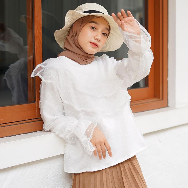 BLOUSE KOREA - NAOMI BLOUSE - ATASAN WANITA  - KOREAN STYLE