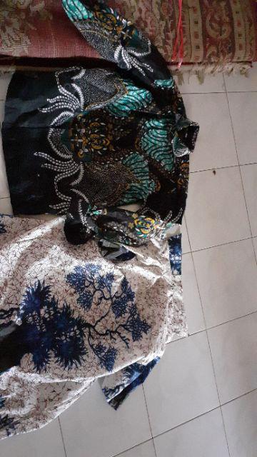 Kemeja Batik Pria Lengan Panjang Size M L Xl Xxl Bswart Batik Hrb026 Kenongo Hem Panjang Padi