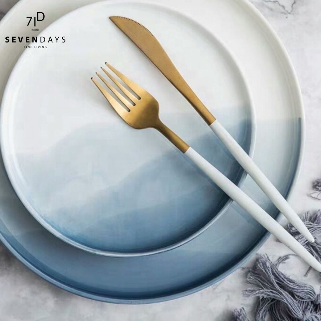 [ SEVENDAYS ] Nordic Plate Keramik 1 Set / Piring Nordic Cantik