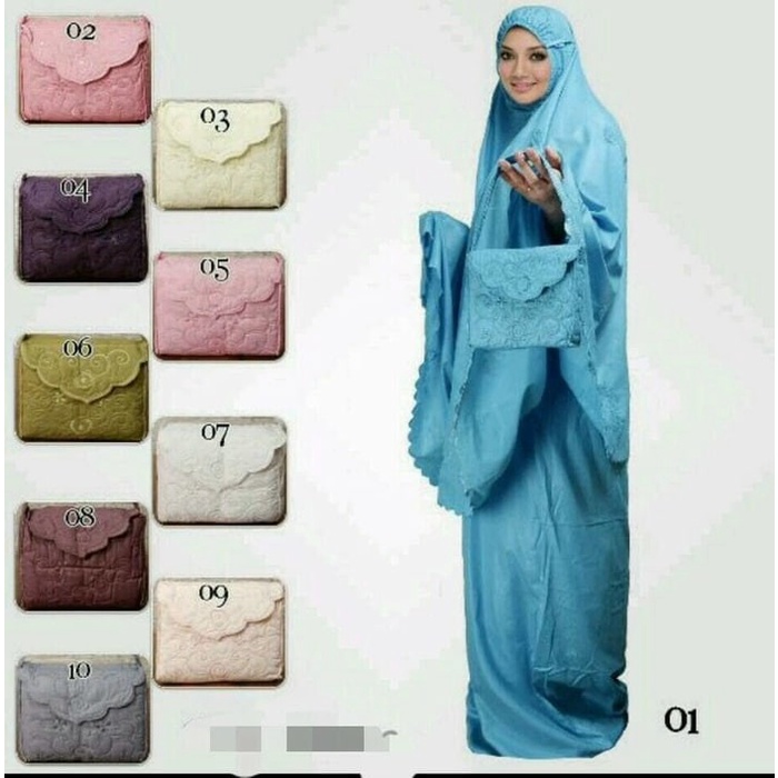 mukena dewasa katun kotak asri