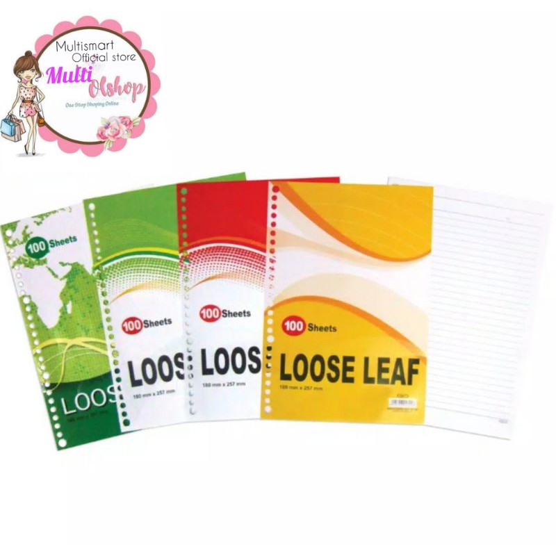 

Kiky Loose Leaf/Kertas File Putih Bergaris Ukuran B5 Isi 100 Lembar