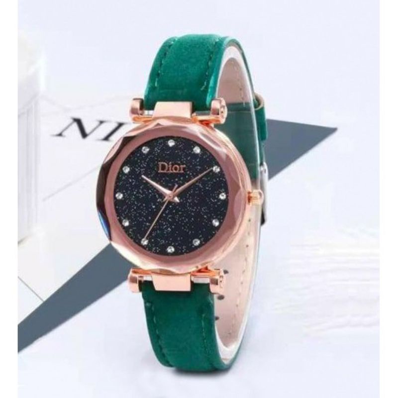 Jam tangan dior kulit