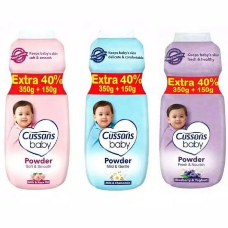 Cussons Baby Powder 350gr + 150gr - Cussons Bedak Bayi 350gr Extra 150gr - Bedak Tabur Baby 350gr+150gr