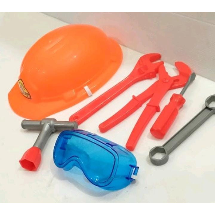 Mainan Anak peralatan perkakas OCT 1112/Mainan Anak Laki Laki Alat Perkakas /Mainan Anak Helm perkak