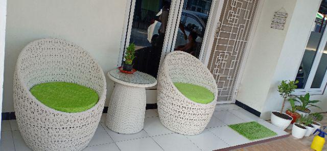 Set Teracce Gentong Matahari Rotan Sintetis