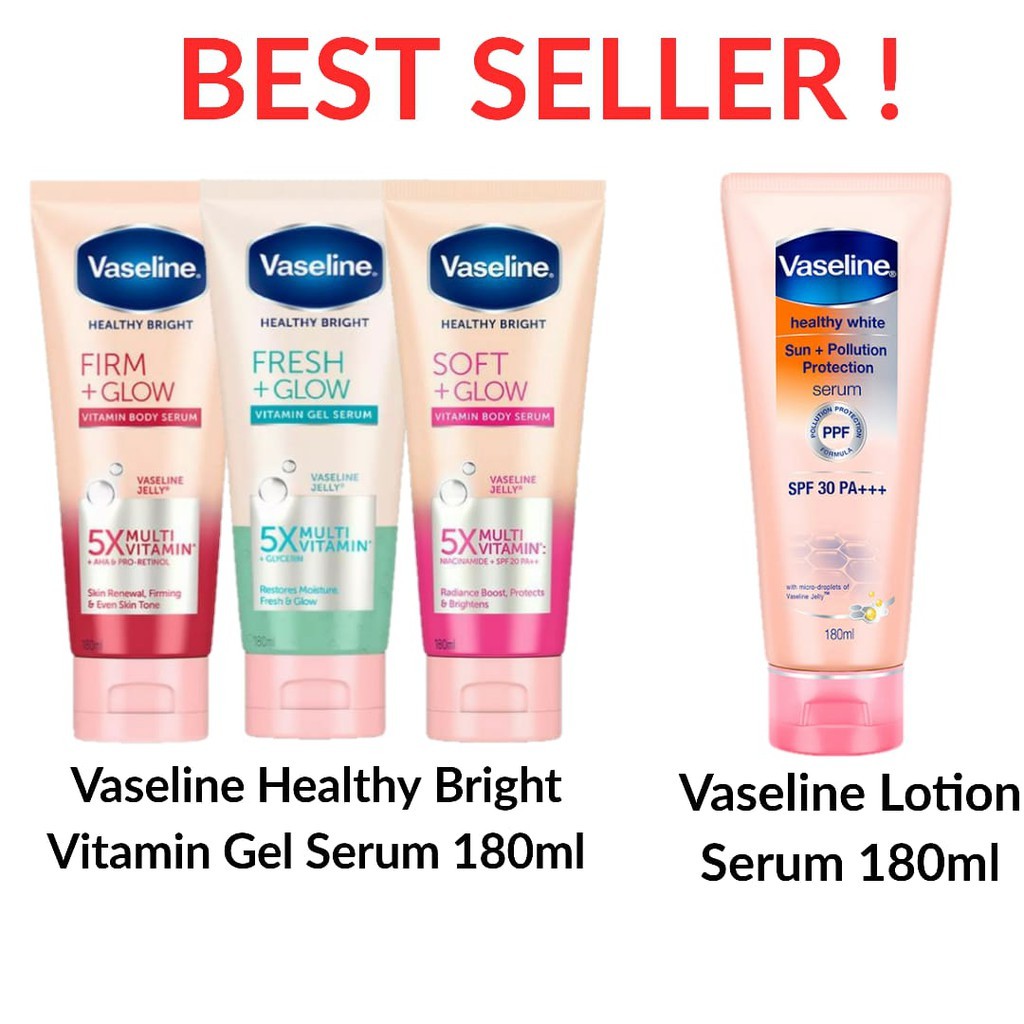 VASELINE Healthy White Lotion SPF 30 / Bright Vitamin Gel Serum 180ml 180 ml