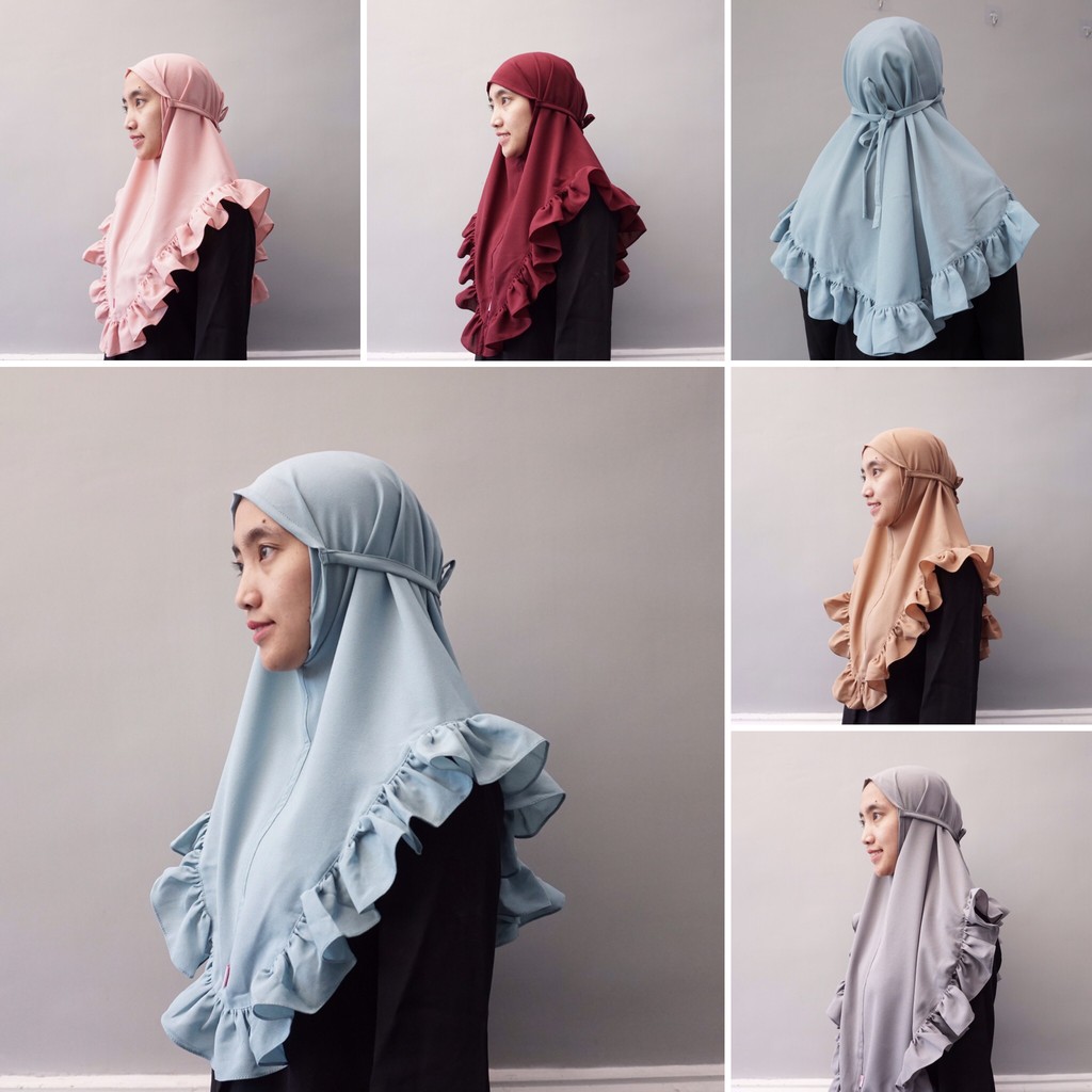 Bergo Rempel - bergo polos - bergo ruffle - bergo basic - bergo instan - bergo tali - bergo maryam