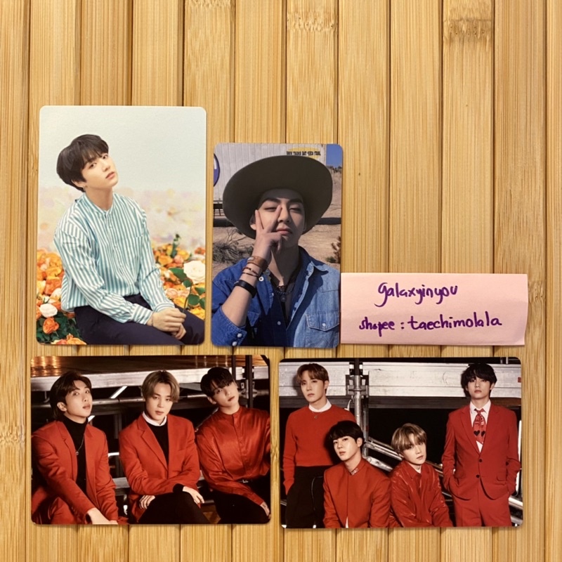 Bts taekook official photocard & mini photocard - love yourself lys ly japan mpc bunga JK jungkook &