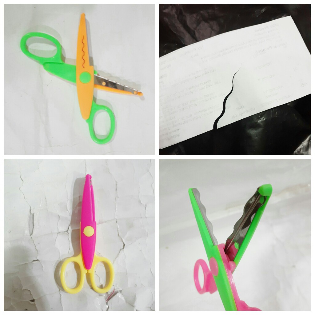 

stainless - gunting zigzag kertas prakarya DIY zig zag kerajinan tangan craft hasil kertas gelombang