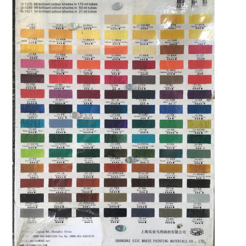 

Penjualan Terbanyak.. Cat Minyak Maries 170ml / Maries Oil Paint 170ml (Varian 1)