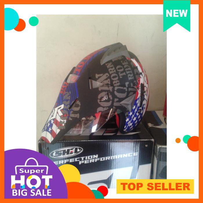 Helm Semi Cross Double Visor Trabas Sni