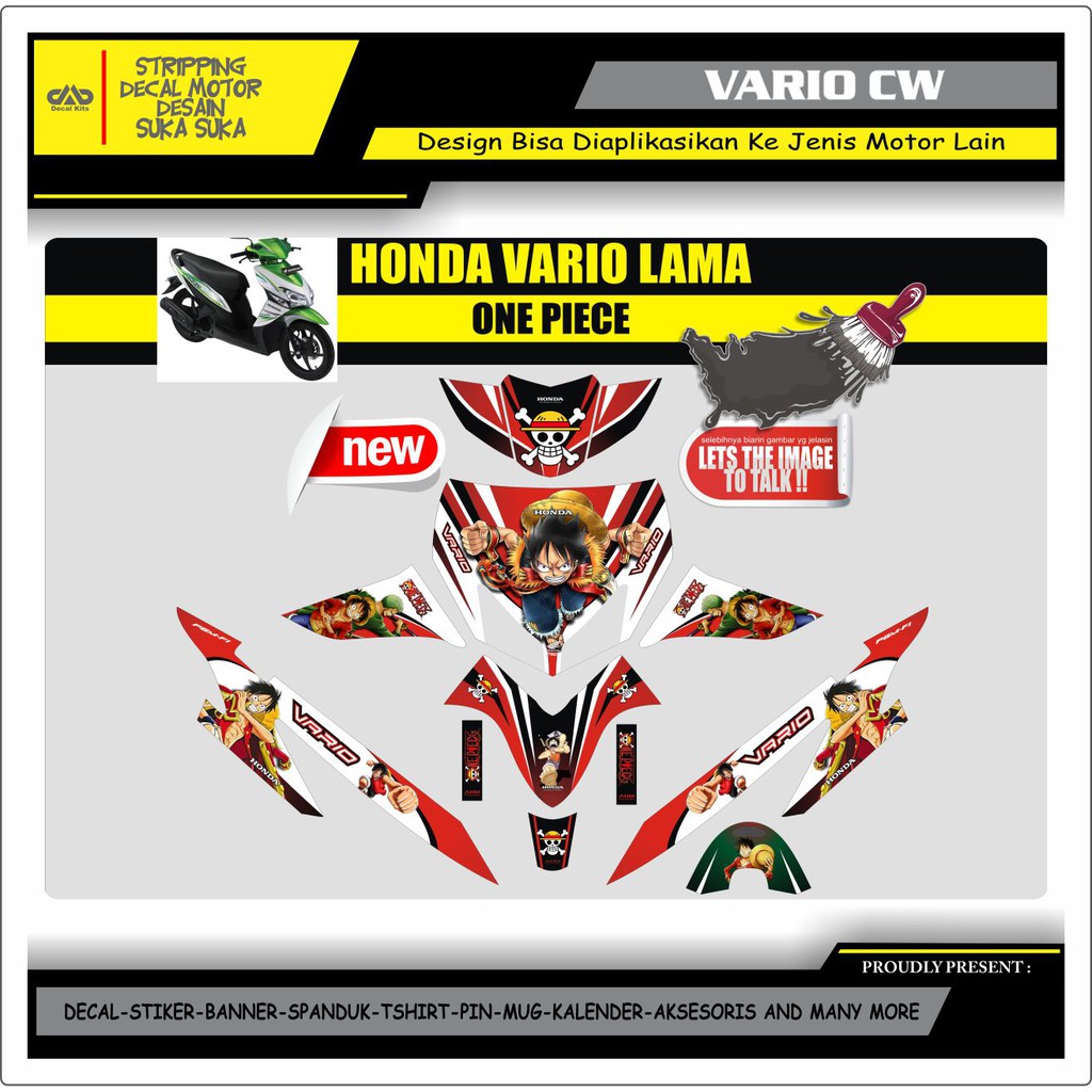 Sticker Motor Variasi Stiker Decal Vario 125 Fi Full Body One Piece Shopee Indonesia