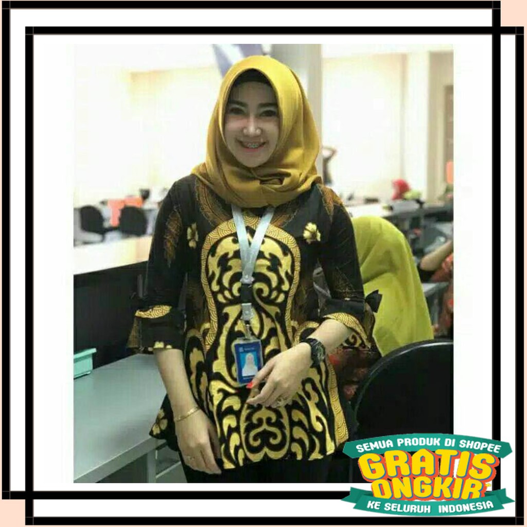 BATIK ANAK DEWASA ORANGTUA ALISAN / Nivana - Atasan Batik Wanita Blouse Mustika Baju Batik
