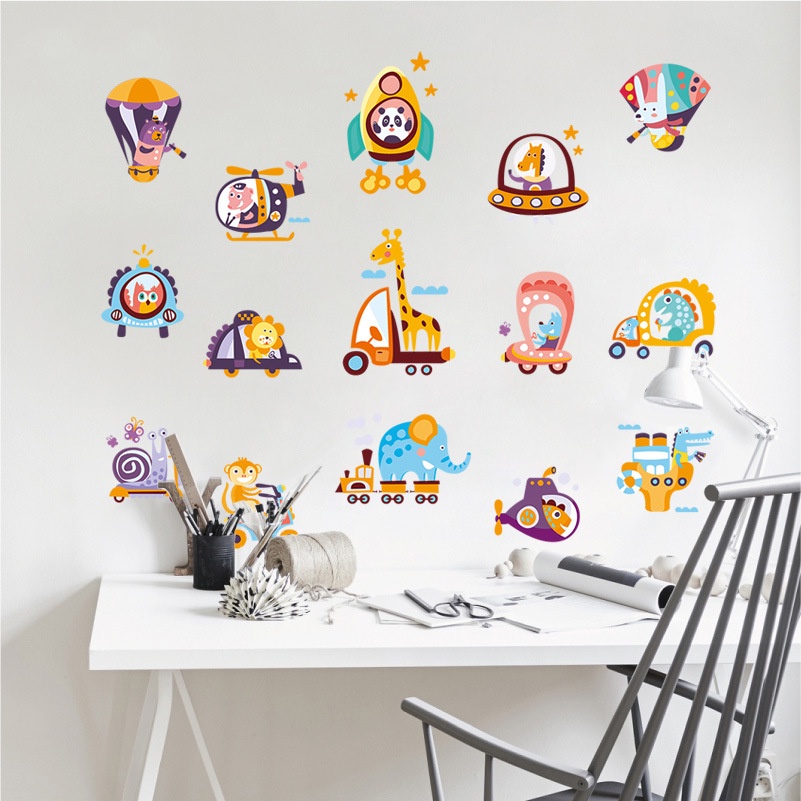 Reliza Wall Sticker Sea Land Air Transportasion Anak Stiker Dinding XH99289