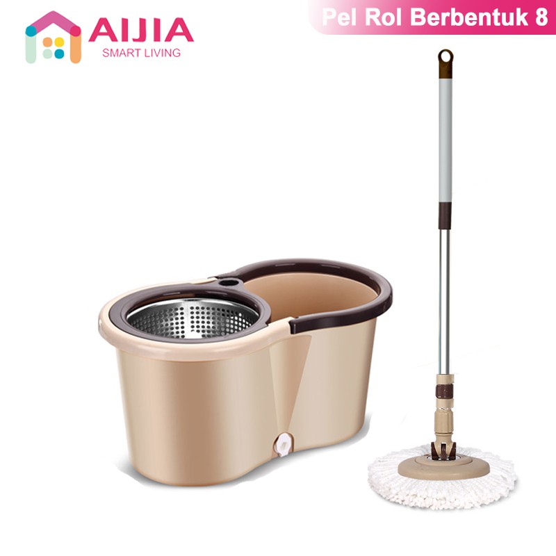 AIJIA Alat Pel Lantai Ultra Mop Aclima Spin Mop Khaki 020081JK