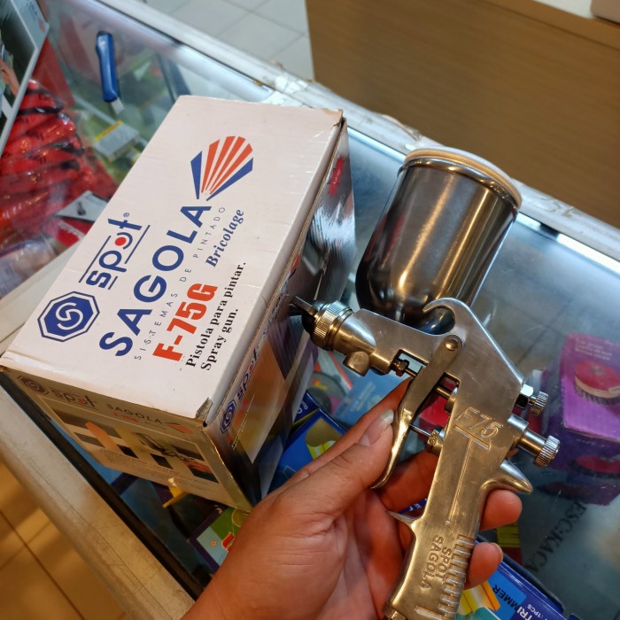 sagola spot f-75g tabung atas - alat cat sagola tabung atas f75 sagola