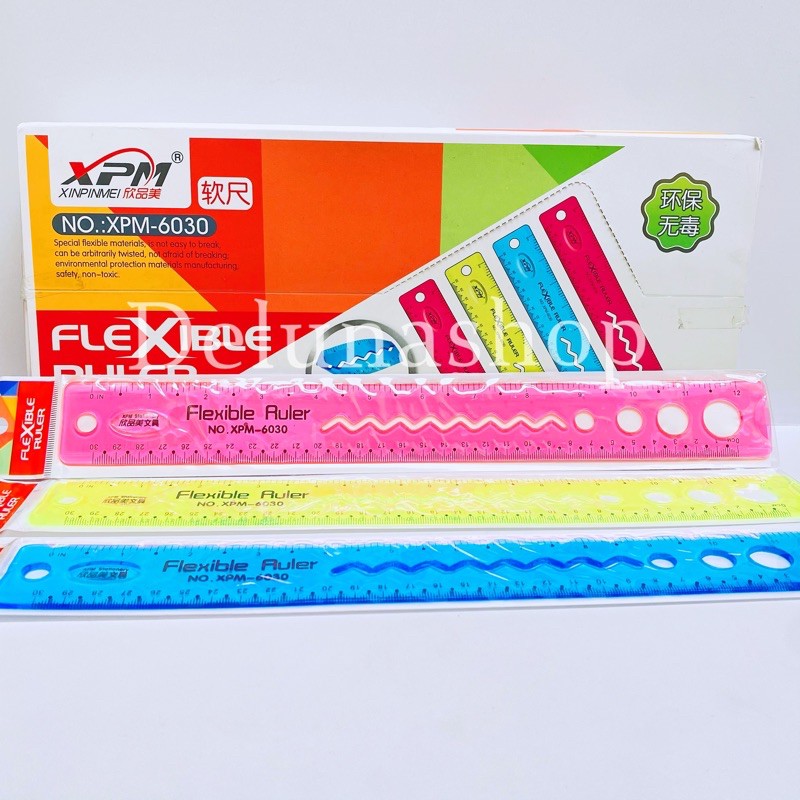 

DL857S PENGGARIS FLEKSIBEL FLEXIBLE RULER KARET BENING TRANSPARAN ANTI PECAH