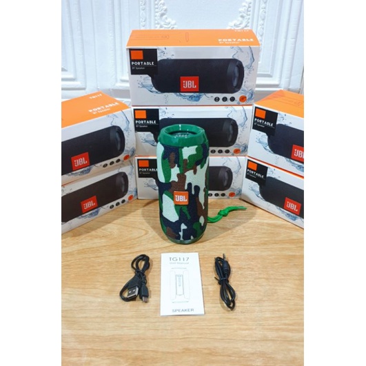 JBL Charge 8+ Mini Speaker Bluetooth Portable / Speaker TG 117 Bluetooth Super Bass-army