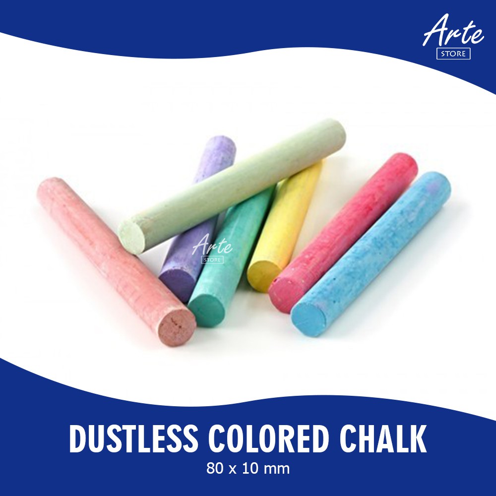 Kapur Tulis Warna Dustless Color Chalk