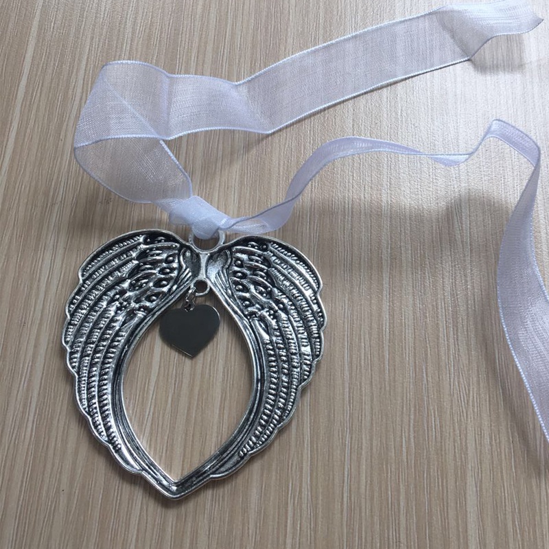 Ornamen Liontin Desain A Piece Of My Heart Is In Heaven Angel Heart Untuk Dekorasi Natal