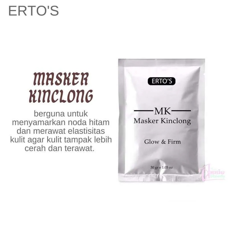 Ertos MK Erto's Masker Kinclong Glow &amp; Firm Masker Muka Kinclong 100% ORIGINAL TERDAFTAR BPOM