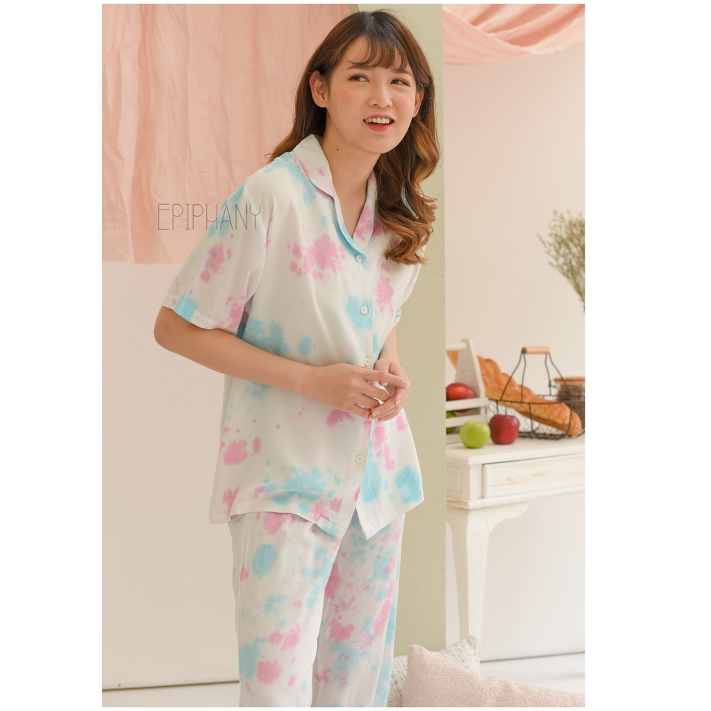 Euphoria Short Long - Self Love Collection - Tie Dye Jumputan Baju Tidur Setelan Wear Epiphany