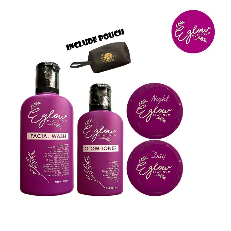 eglow platinum (paket skincare eglow platinum)