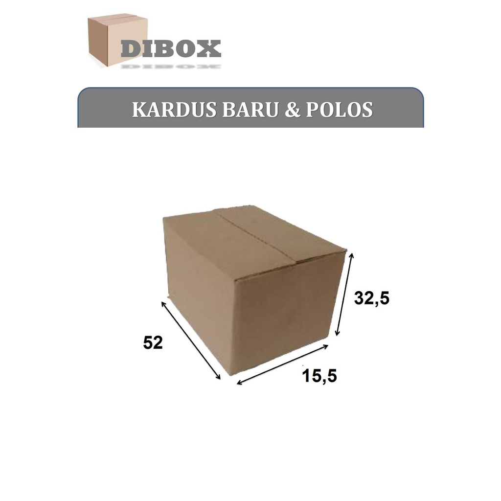 

KARDUS/BOX KARTON POLOS UKURAN 52 x 15,5 x 32,5 CM SINGLE WALL