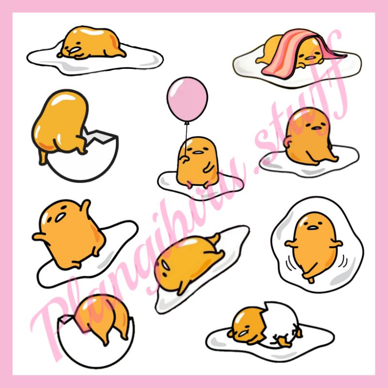 

Sticker Gudetama for Planner/ Scrapbook/ BuJo/ Journal/ DIY