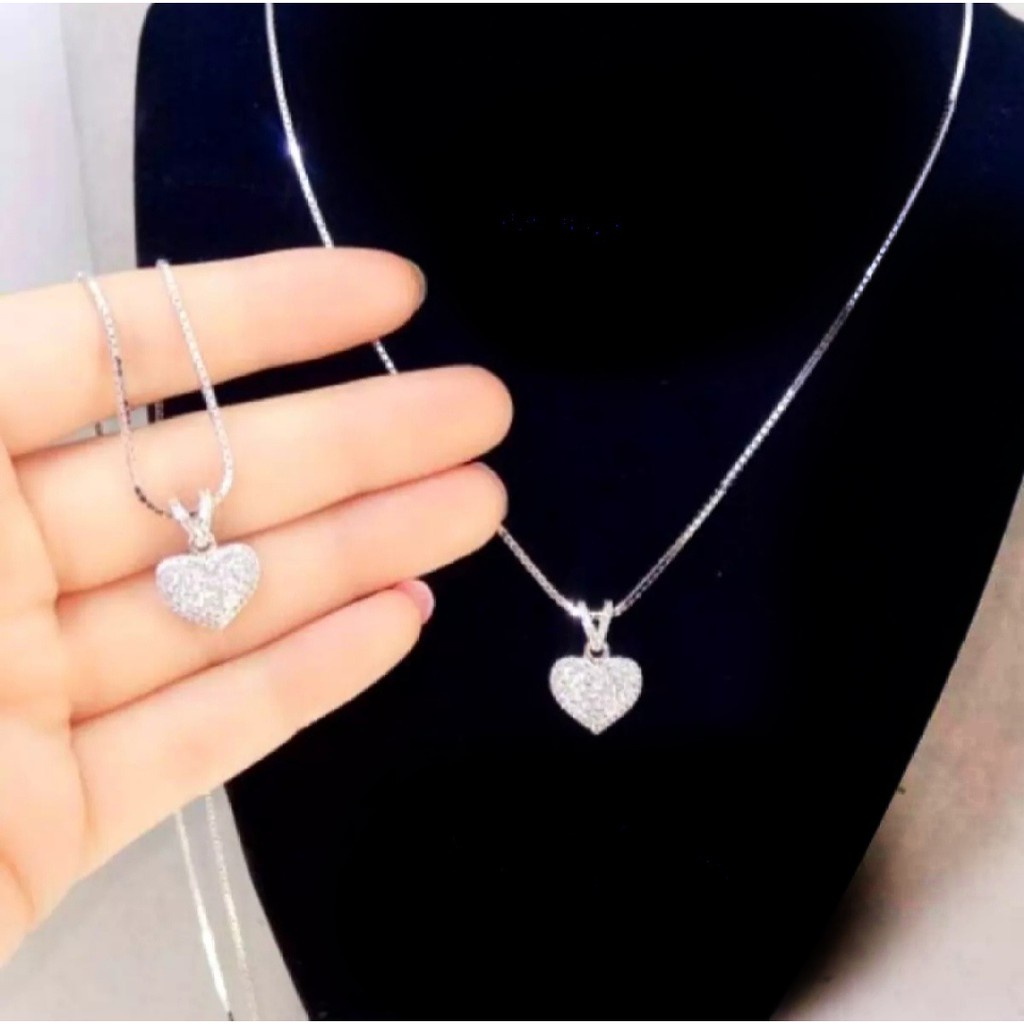 TERLARIS Kalung Liontin Wanita Anti Karat Dan Anti Luntur Rodium Terbaru Silver COD