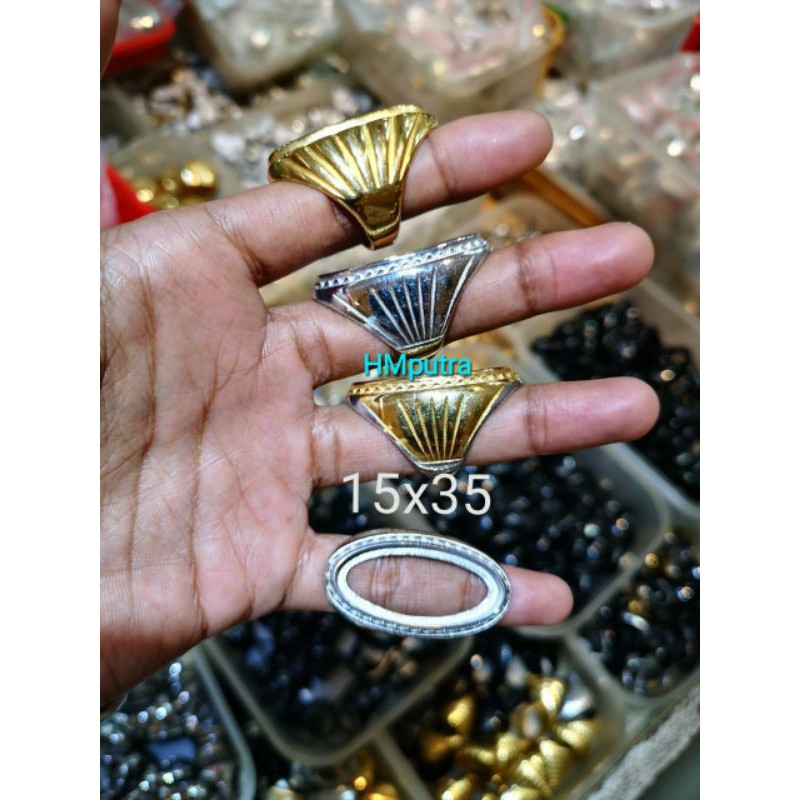 Ring emban titanium super kualitas model pandan