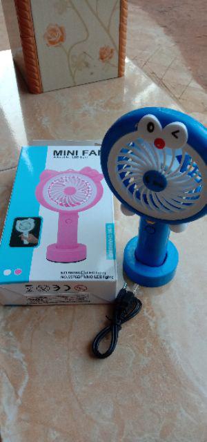 Kipas Angin Karakter Doraemon + Lampu Led / Kipas Portabel Genggam
