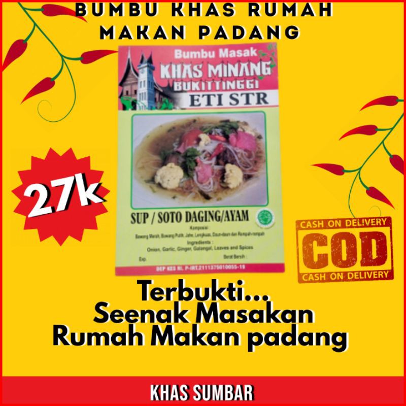 

Bumbu Sup Padang 250gram Khas Minang Bukittinggi Asli Padang Sumatera Barat Cod