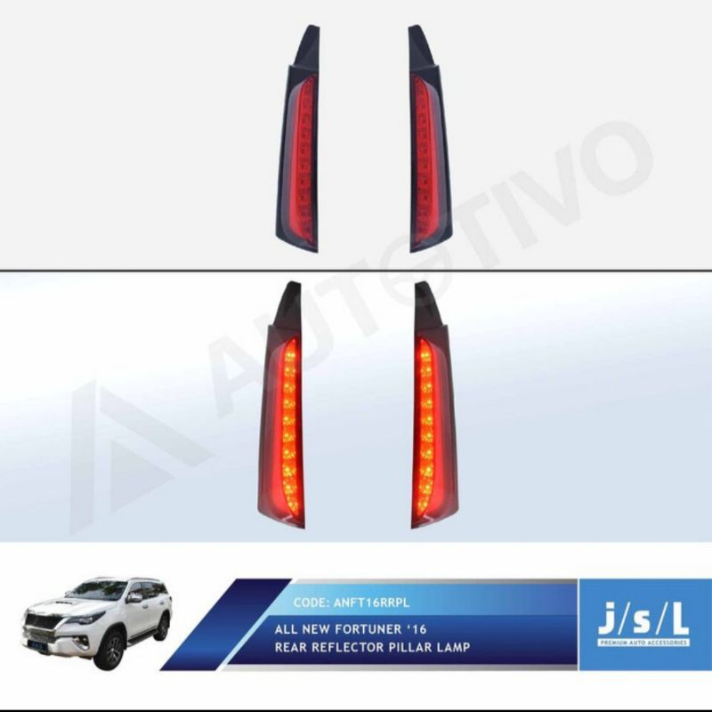 LED light bar reflektor pilar all new Fortuner reflektor pilar jsl