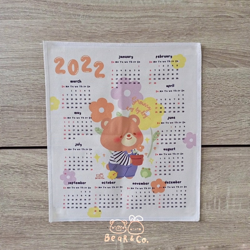 wall calendar hanging cloth / wall hanging cloth korean aesthetic