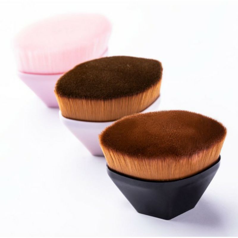 [COD] Kuas Bedak / Powder Brush Gagang Pendek / Kuas Blush On / Brush Bedak Tabur Kuas Foundation Serbaguna Mini Praktis