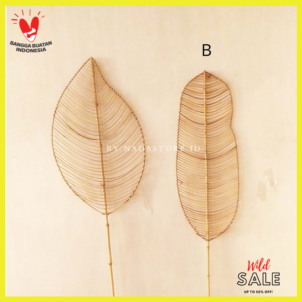 Dekorasi Kipas Rattan Fitrit Bamboo Stick Premium Handmade