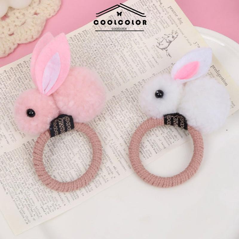 COD❤️Tali Rambut Gadis Karet Lucu Tiga Dimensi Kelinci Wanita Korea Fashion Ring Jewelry Perhiasan Aksesoris Ready Stock