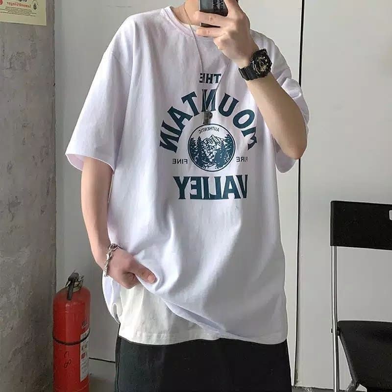 mountain oversized tee✨| korean style | ulzzang kpop idol kaos pria wanita aesthetic fashion outfit