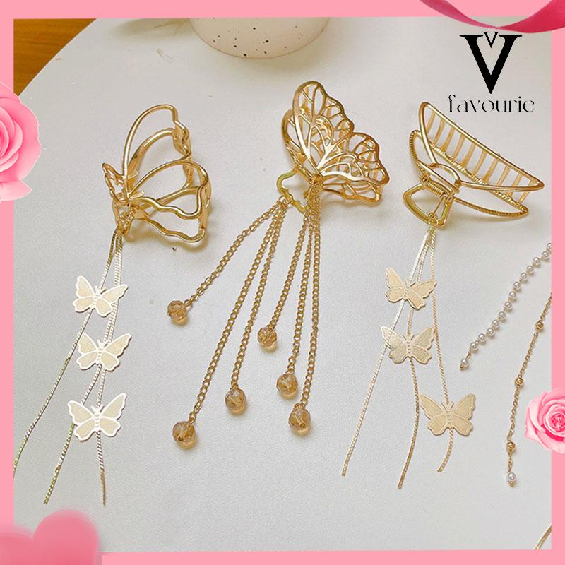 [COD]Butterfly Jepit Rambut Bentuk Kupu-Kupu Bahan Metal Ukuran Besar-FA