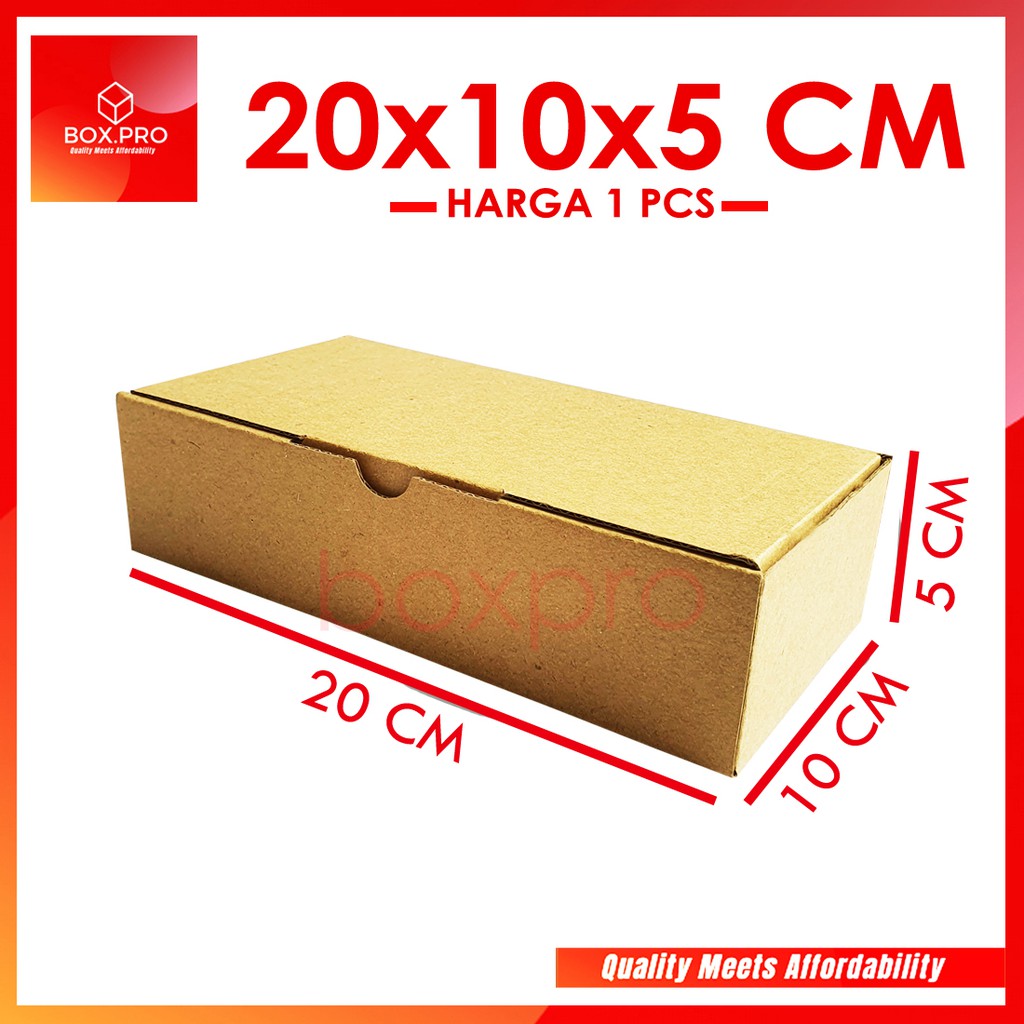 

Kardus Dus uk 20x10x5 cm (ECER) Die Cut Box Kotak Packing Aksesoris Baju Makanan Pizza Hijab Kue