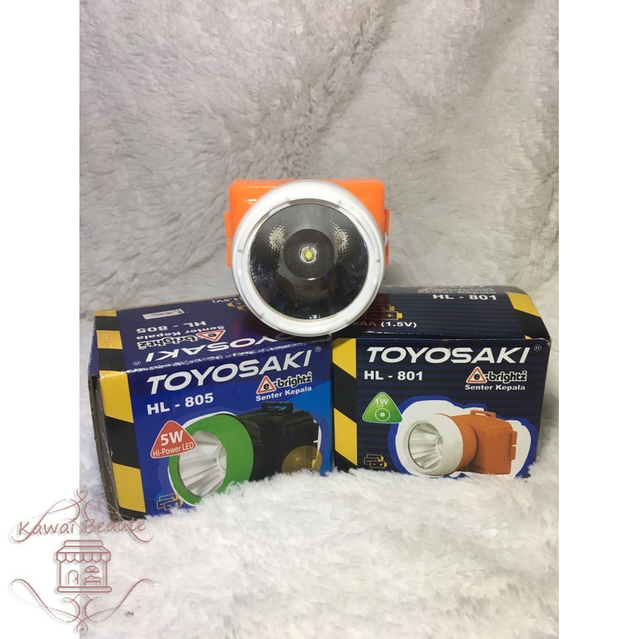 TOYOSAKI Senter Kepala Baterai 5W HL-805 / Lampu Senter Kepala/ Headlamp LED Outdoor Luar Camping