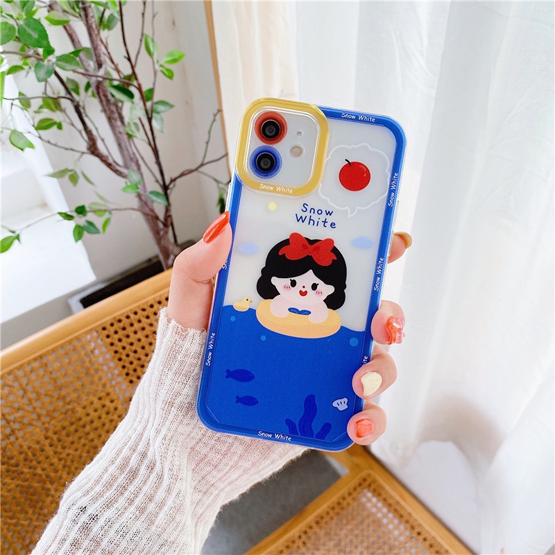 Mermaid Snow White Angel eyes Shockproof Soft TPU Phone case IPhone 12 12Pro 12Promax 12mini 11 Pro Max X Xs Max XR 7 8 Plus