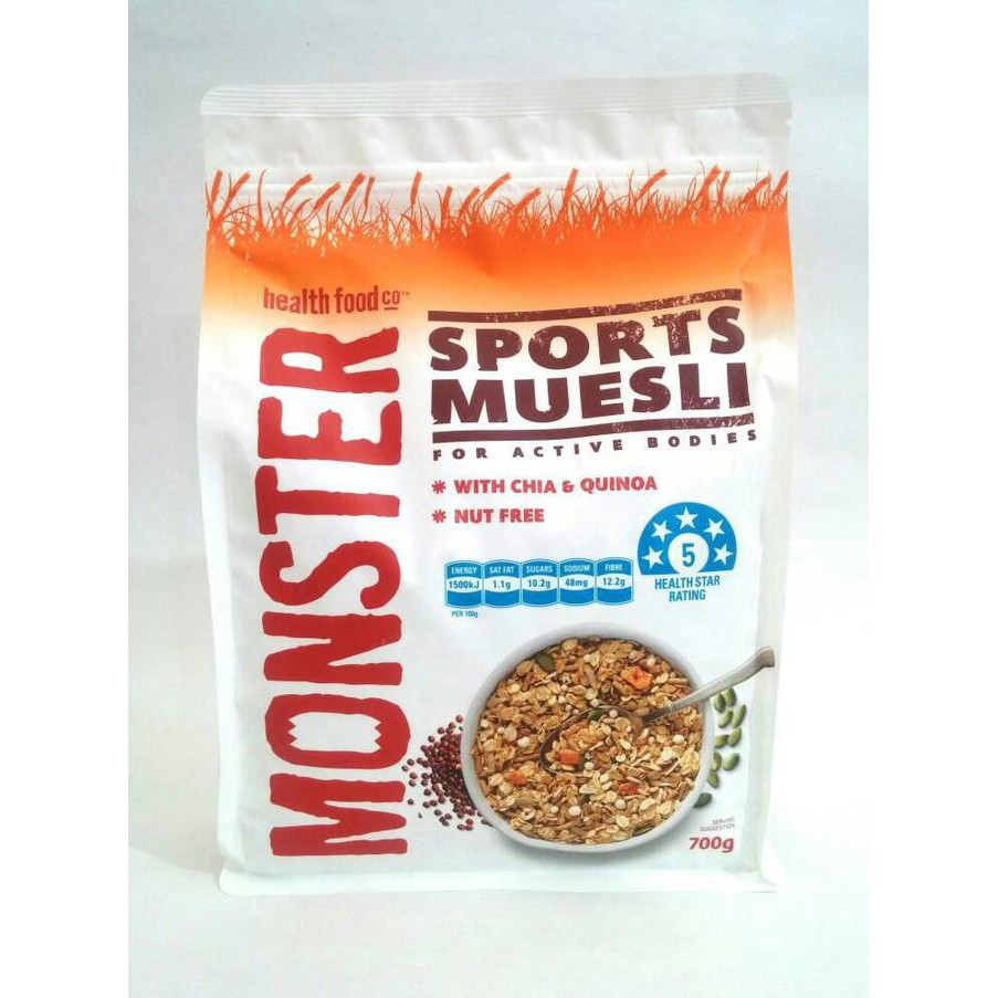 

Hot Produk Monster Sport Muesli With Chia & Quinoa 700gr