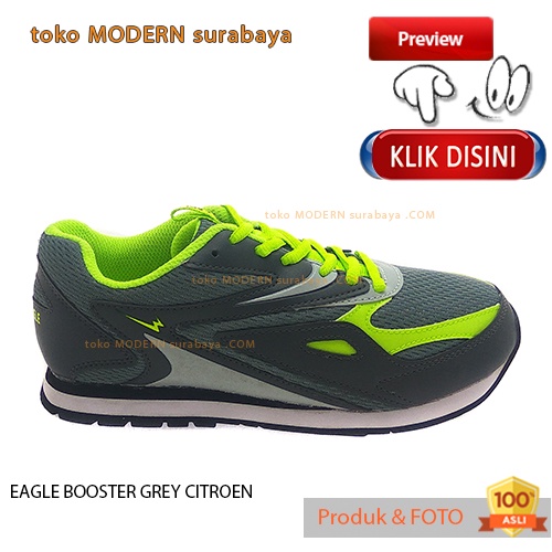 EAGLE BOOSTER GREY CITROEN sepatu pria running casual sneaker