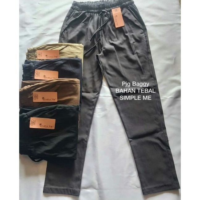 celana simple me jumbo baggi/baggi tulang/longblack/trileg/vanessa/hannapants/